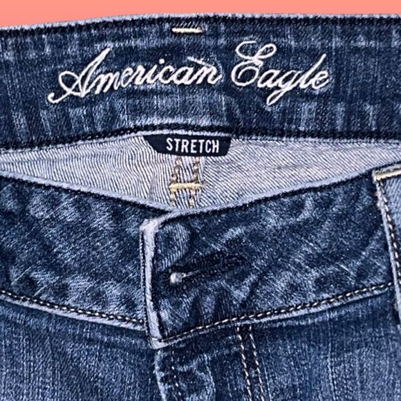 Plus Size American Eagle Hipster Short Court Stretch Jeans Size 16 - Picture 6 of 6